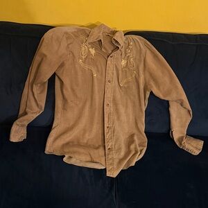 Vintage cowboy joe embroidered rockabilly long sleeve